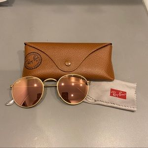 Ray Ban Copper Flash Round Sunglasses